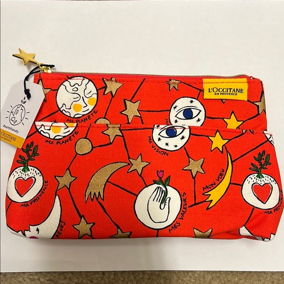 L'OCCITANE cosmetic Red Pouch - Picture 1 of 7